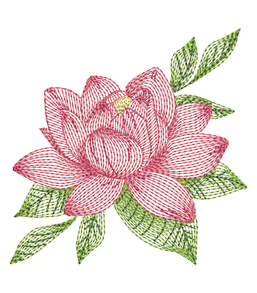 Matriz de Bordado Flor de Lotus